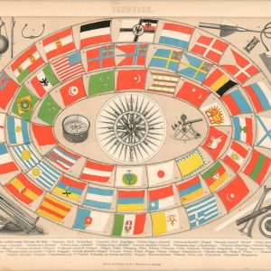 Flaggenkarte der Seefahrenden Nationen der Erde [Flag Map of the Seafaring Nations of the Earth]