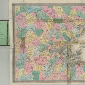 New Map of the Vicinity of Boston With Dates of Settlement and Distance From the Capital