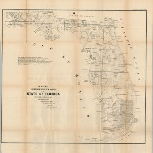 A Plat Exhibiting the State of the Surveys in the State of Florida With References
