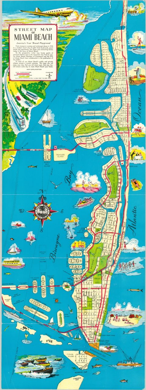 street map of miami beach | curtis wright maps