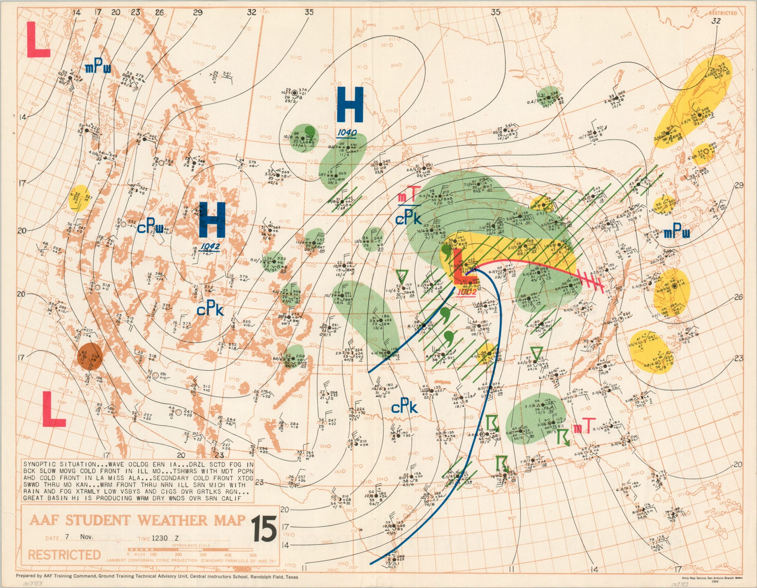 Map Aouther AAF Student Weather Map - Curtis Wright Maps