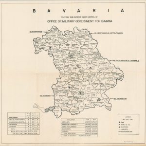 Bavaria Political Sub-Divisions Under Control of Office of Military Government for Bavaria