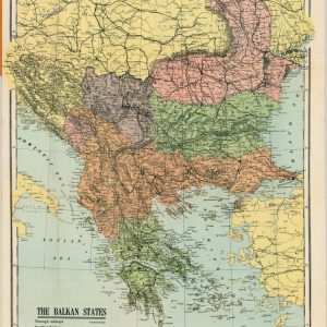 1912 War Map New Map of the Balkan States