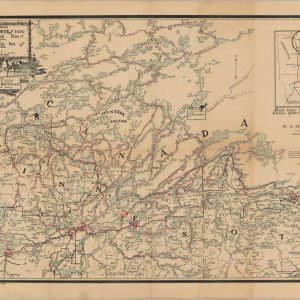 Map Showing Canoe Routes into Superior National Forest