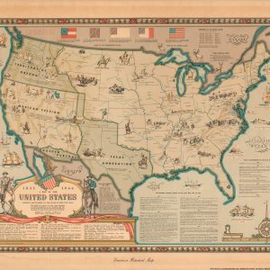 A Map of the United States Showing Boundaries at the Close of the Civil War