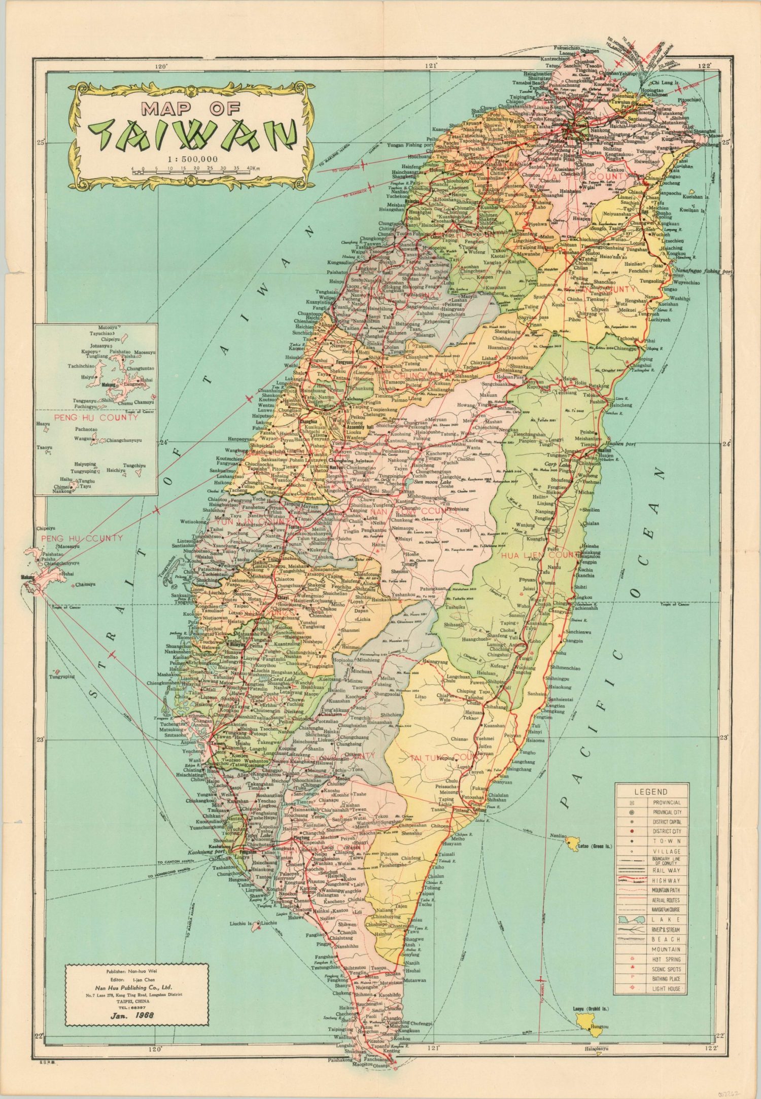 Map of Taiwan - Curtis Wright Maps