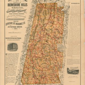 Railway and Highway Map of the Famous Berkshire Hills Region