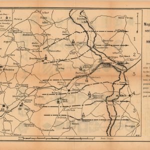 Map of the first sector occupied by the 88th Division in France