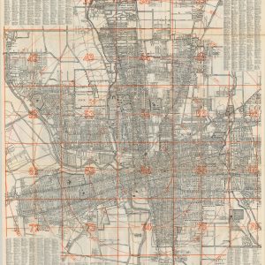 Dreher's Mile Square Index and Mile Circle Map of the City of Columbus