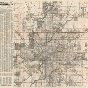 Dreher's Mile Square Map of the City of Indianapolis