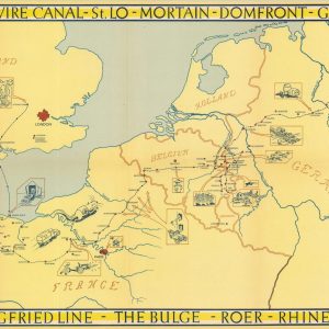 230th Field Artillery Bn. Route of March Through France, Belgium, Holland and Germany