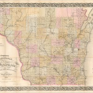 Chapman's Sectional Map of Wisconsin with the Most Recent Surveys