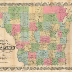 Chapman's Sectional Map of Wisconsin with the Most Recent Surveys