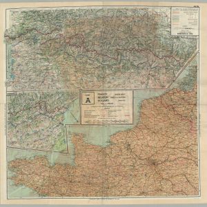 France Holland Belgium [RAF Evasion Map]