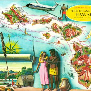 Aloha Airlines Map of the Islands of Hawaii