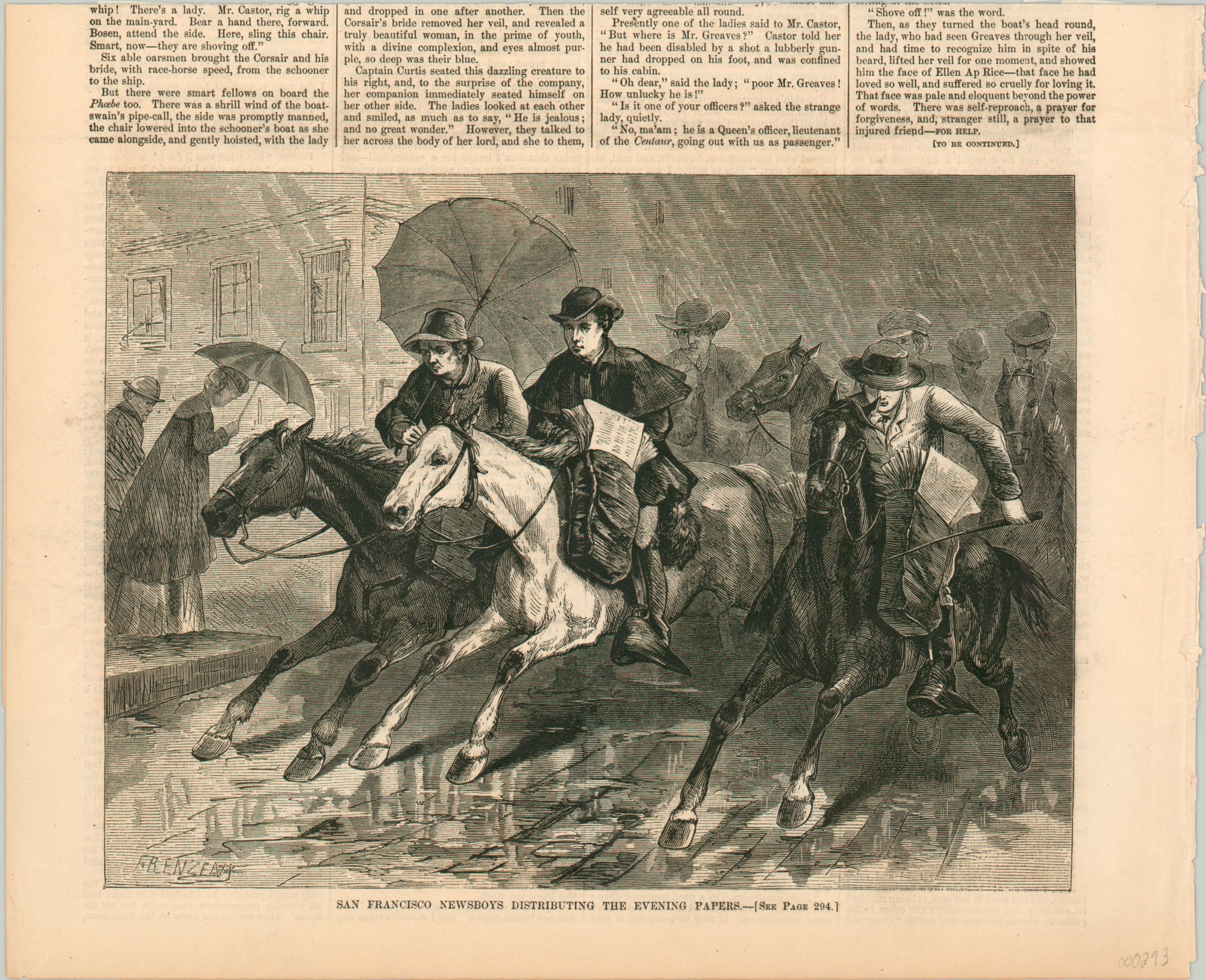 San Francisco Newsboys Distributing the Evening Papers