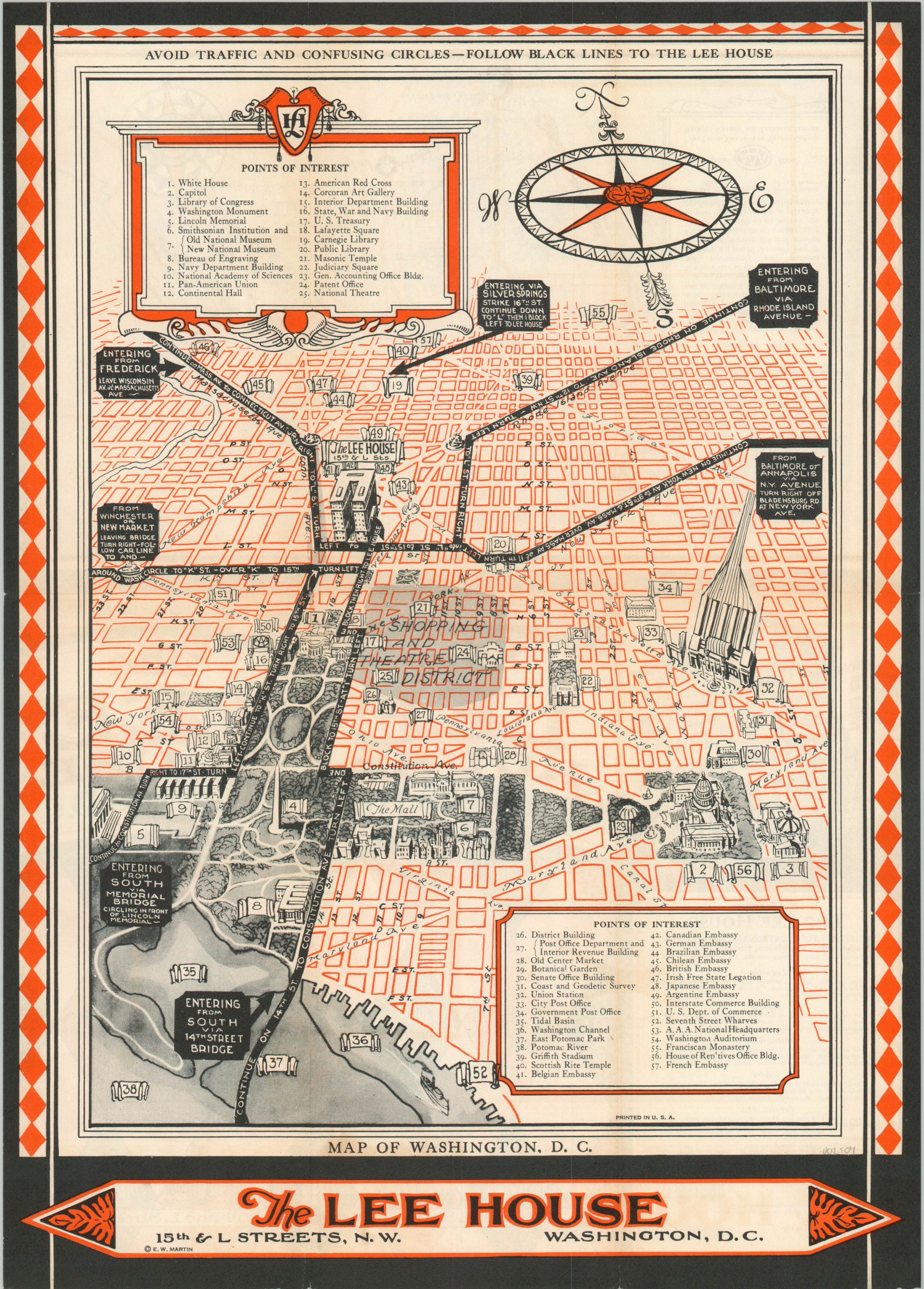 The Lee House Map of Washington, D.C.