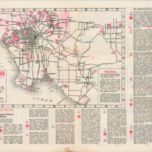 Map Showing Golf Courses in Los Angeles and Vicinity