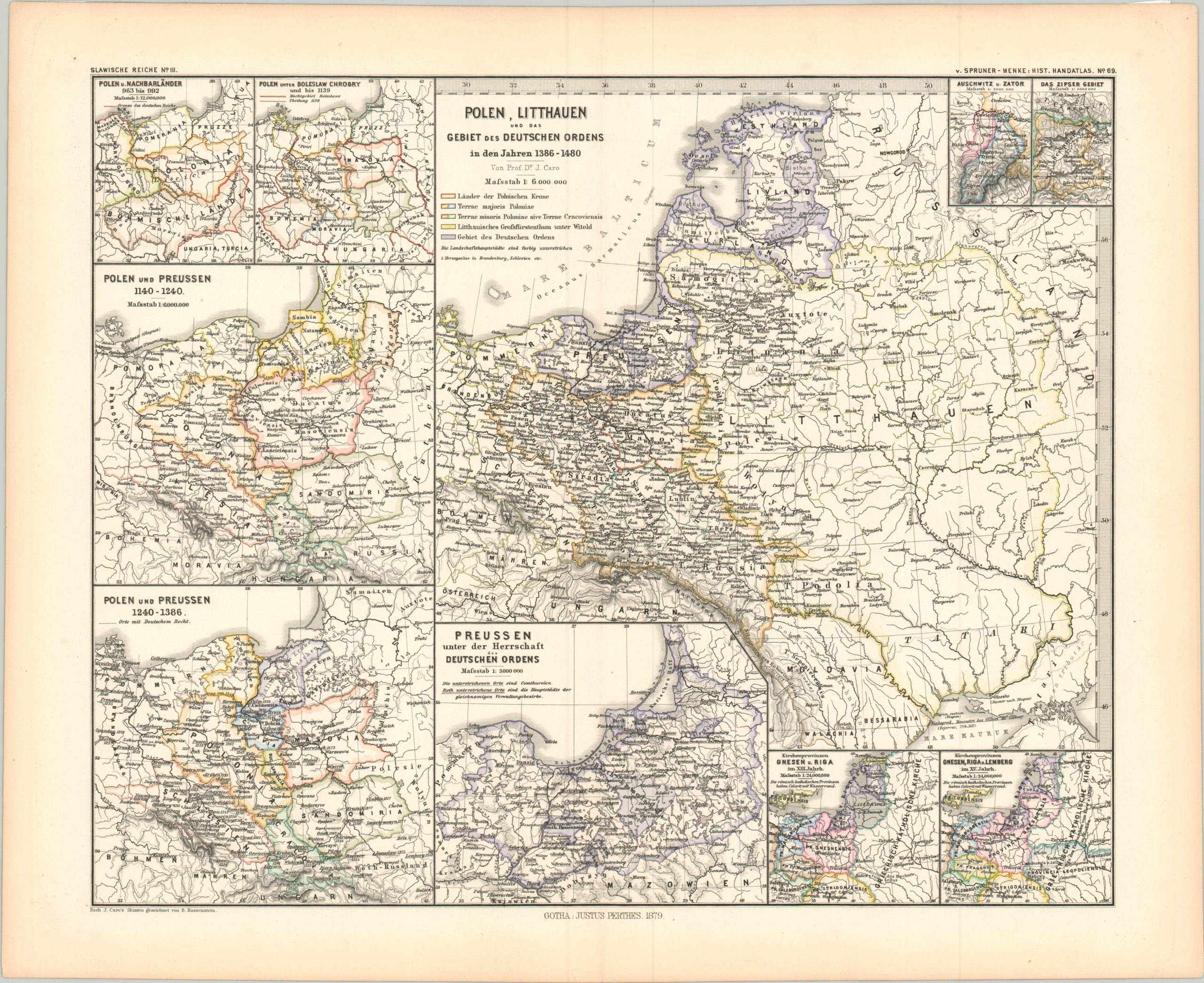 Four maps of the Slavic Empires