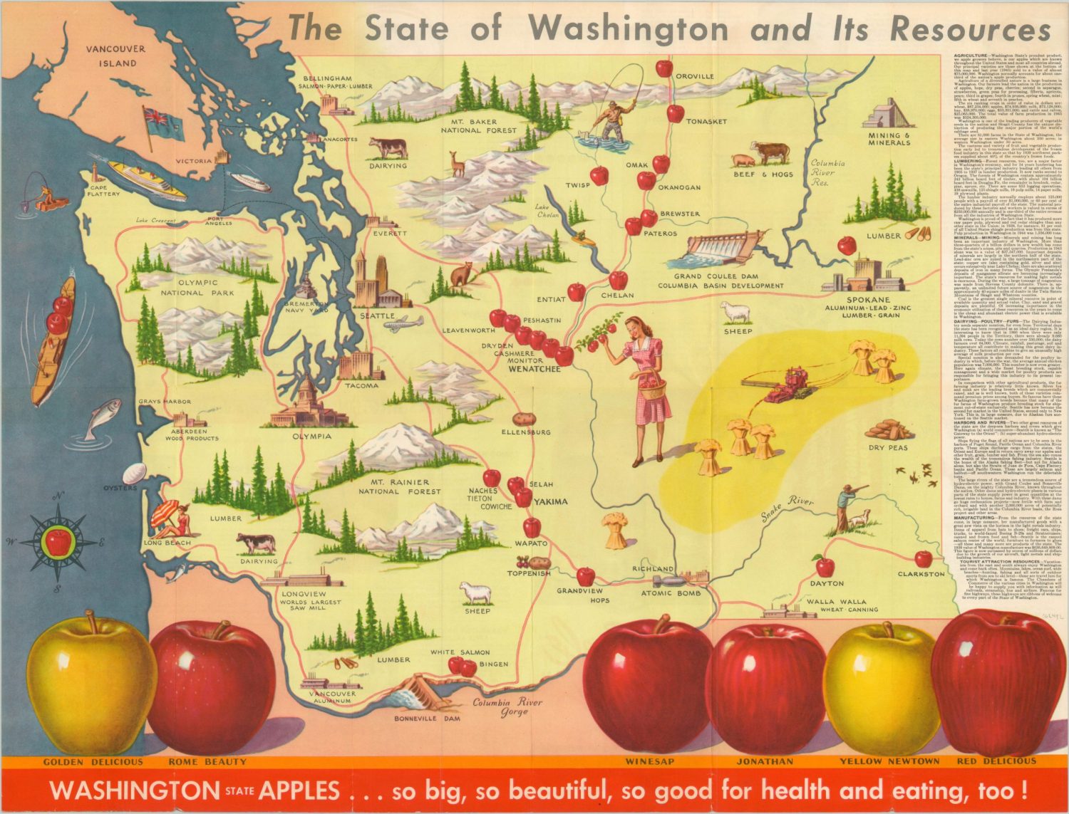 The State of Washington and Its Resources - Curtis Wright Maps