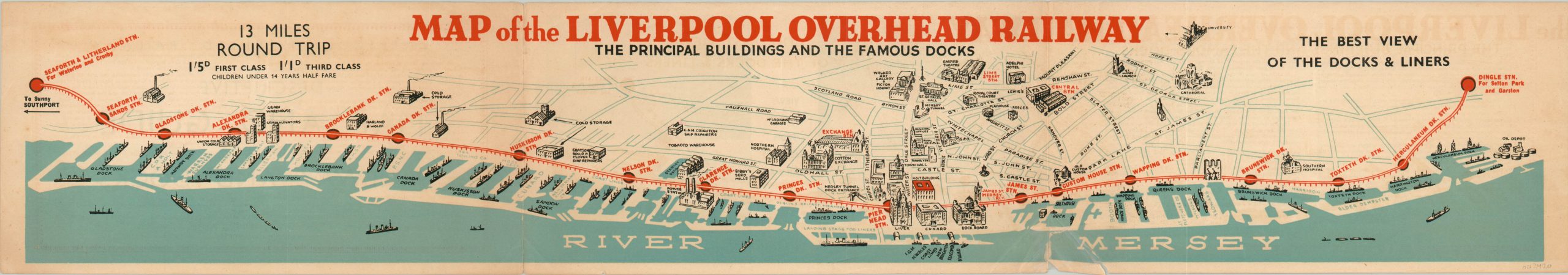 Map of the Liverpool Overhead Railway