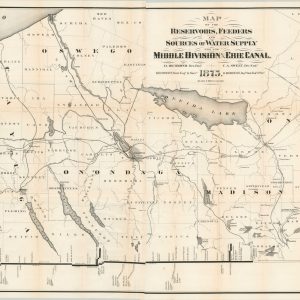 Map of Reservoirs, Feeders, and Sources of Water Supply for the Middle Division of the Erie Canal