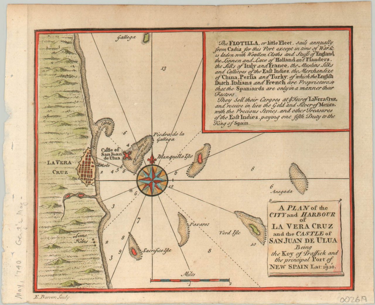 Ulua River Map A Plan of the City and Harbour of La Vera Cruz and the Castle of San ...