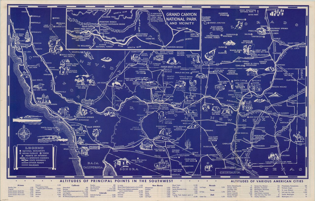 Illustrated Map of the Great Southwest | Curtis Wright Maps