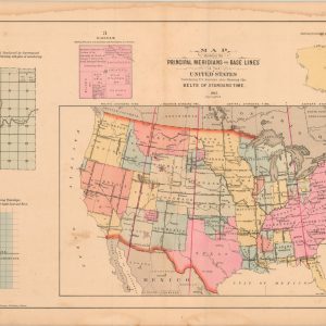 Map Showing the Principal Meridians and Base Lines in the United States