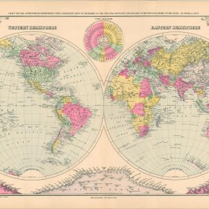 Gray's New Map of the World in Hemispheres