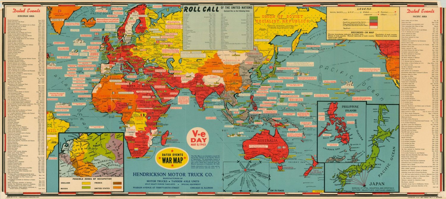 Dated Events War Map - 27th edition - Curtis Wright Maps