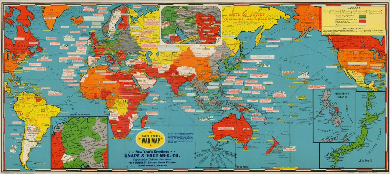 Dated Events War Map - 22nd edition - Curtis Wright Maps