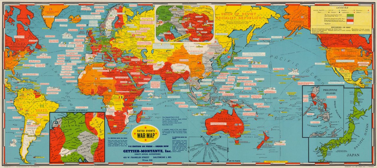 Dated Events War Map - 25th edition - Curtis Wright Maps