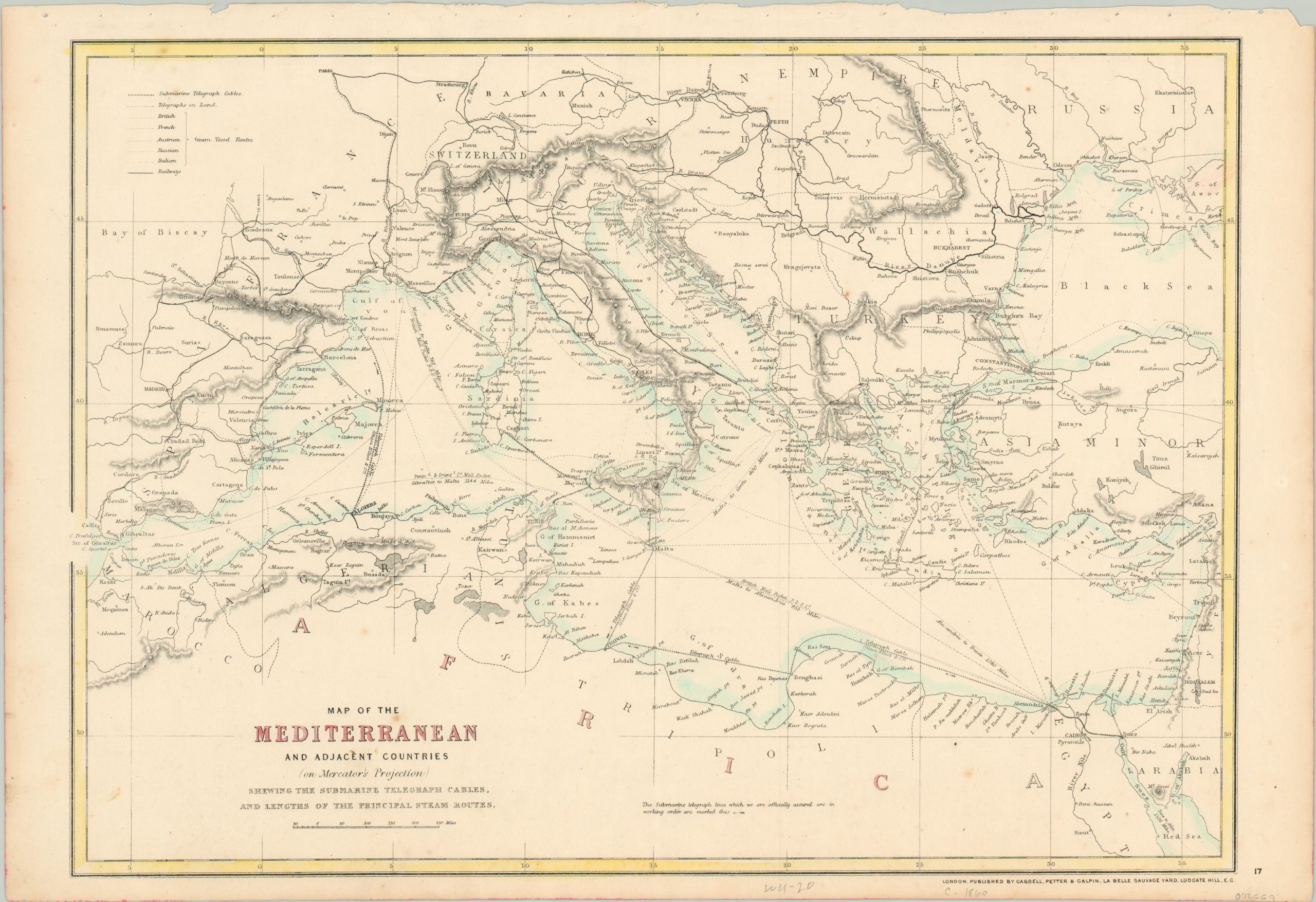 Map of the Mediterranean and Adjacent Countries