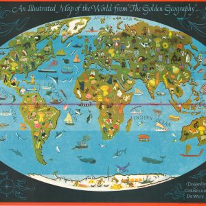 An Illustrated Map of the World from "The Golden Geography"