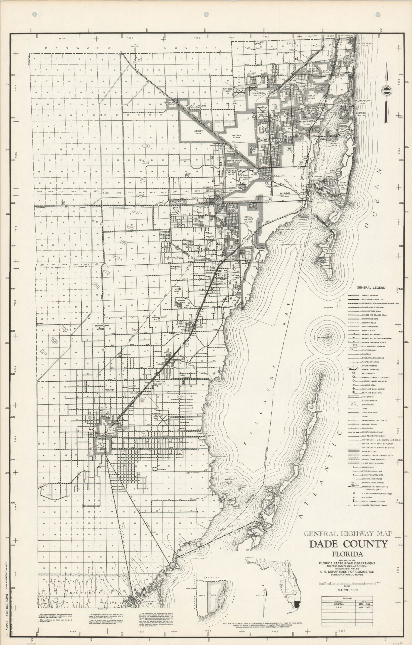 General Highway Map Dade County Florida