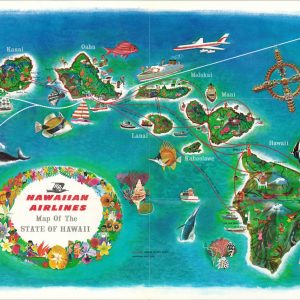 Hawaiian Airlines Map of the State of Hawaii