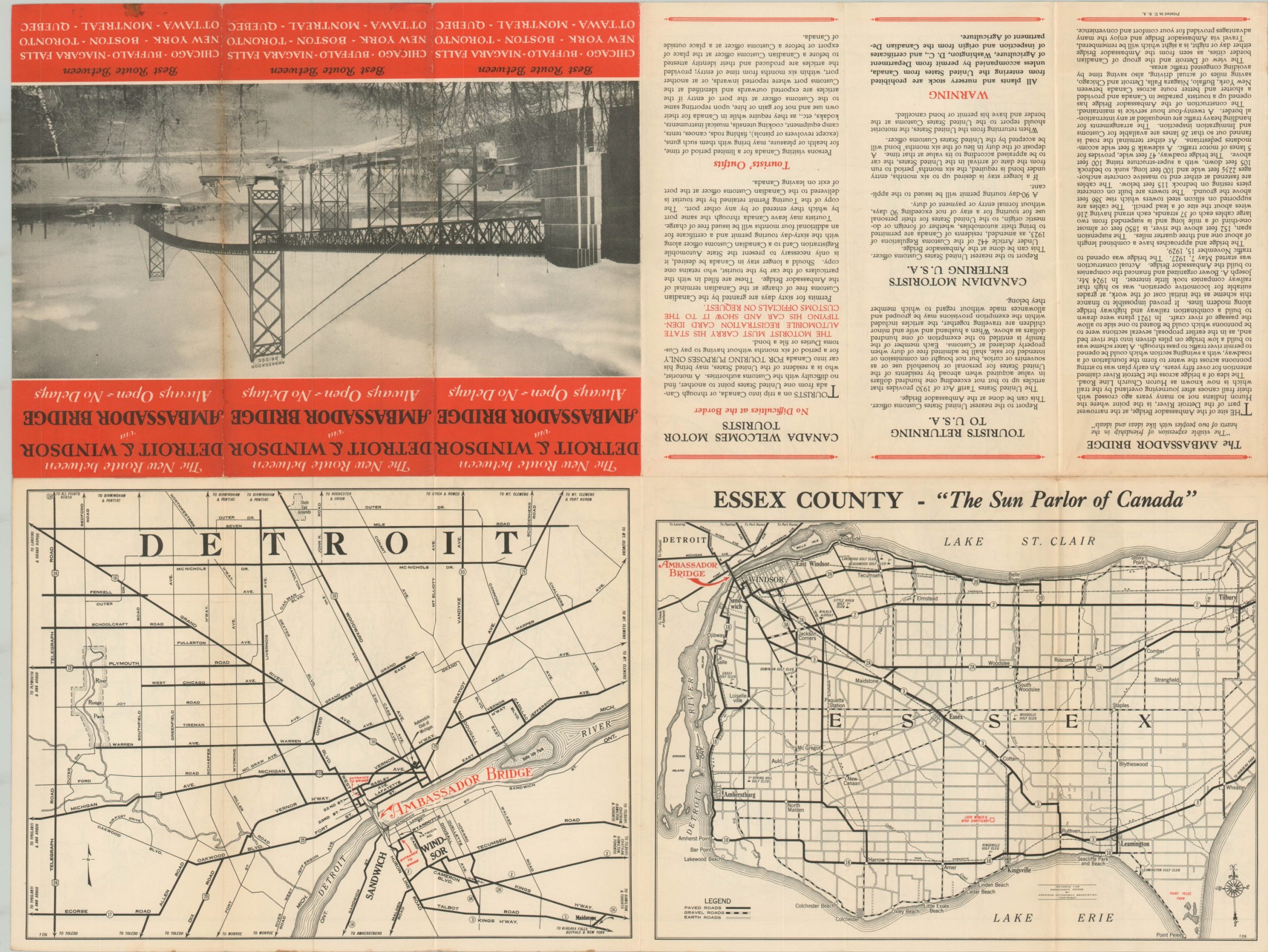 Map of Main Routes to Ambassador Bridge - Image 2