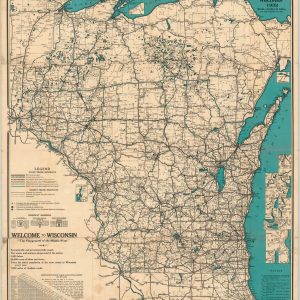 Official Highway Map of Wisconsin 1932
