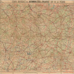 Carte Routiere Pour Automobilistes & Cyclistes - Este de la France Section Nord