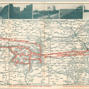 Coast to Coast Map of the Denver & Rio Grande Railroad and the Western Pacific Railway and connections