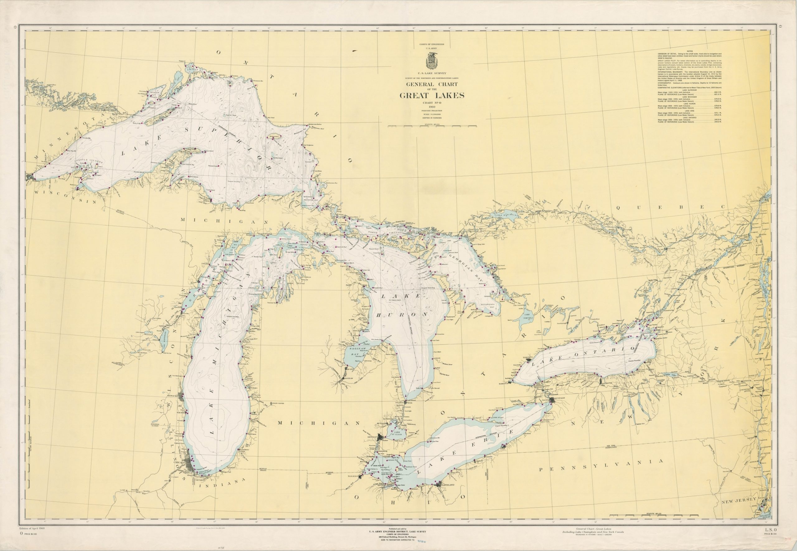 General Chart of the Great Lakes