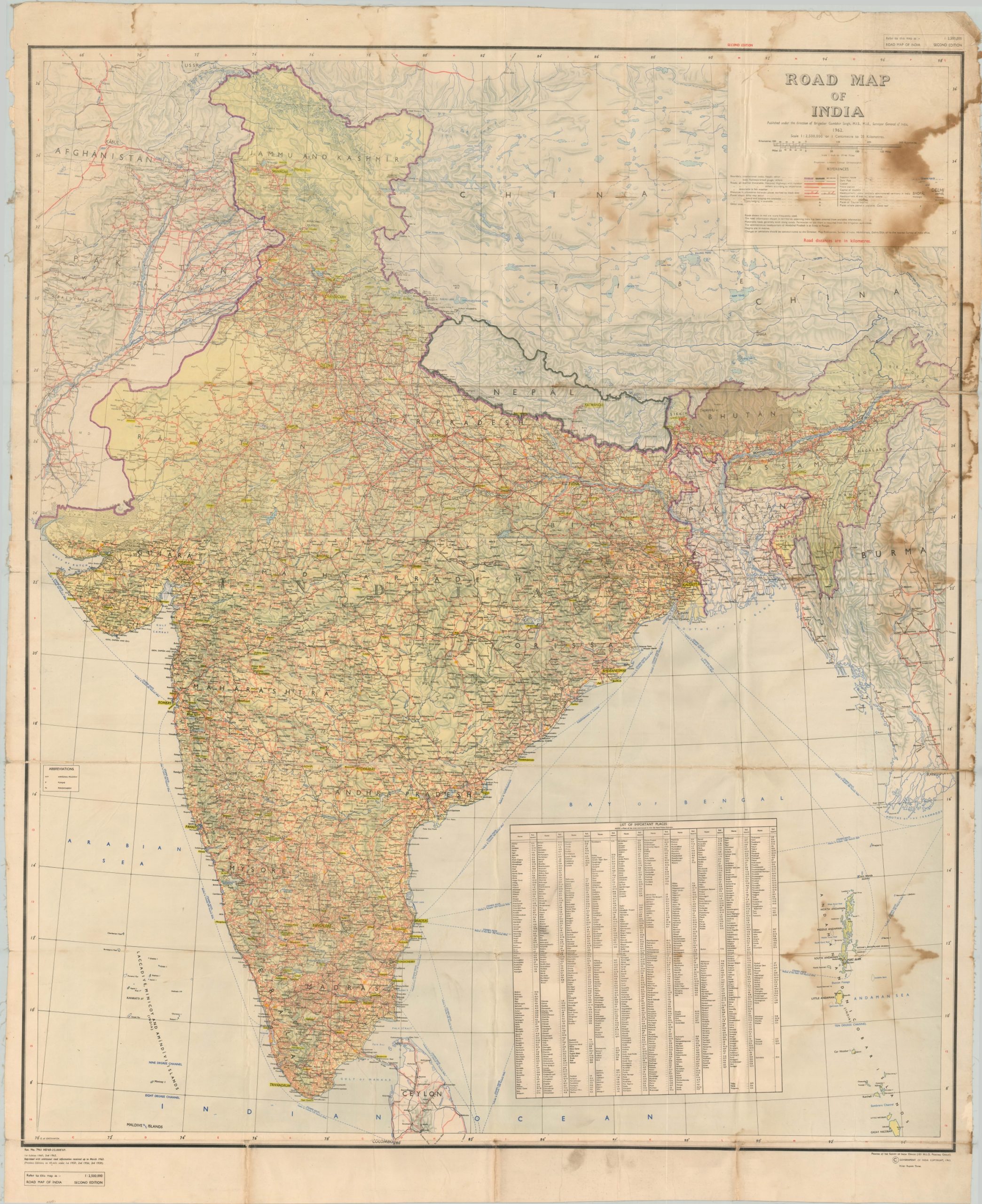 Road Map of India