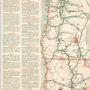Map of All-Year Highway 101 The Ocean Route from Border to Border [Title on verso]