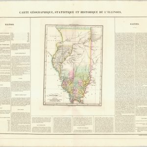 Carte Geographique, Statistique et Historique de L'Illinois