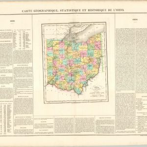 Carte Geographique, Statistique et Historique de L'Ohio.