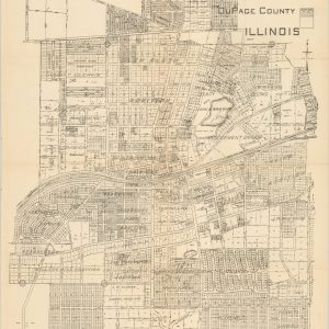 Webster's Map of Glen Ellyn DuPage County, Illinois