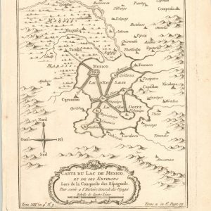 Carte de Lac de Mexico, et de ses Environs Lors de la Conqueste des Espagnols