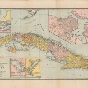 The Rand McNally New Library Atlas Map of Cuba