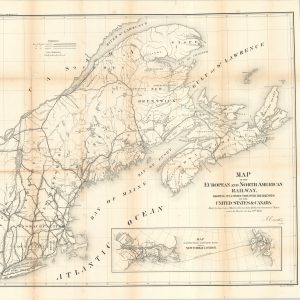 Map of the European and North American Railway.